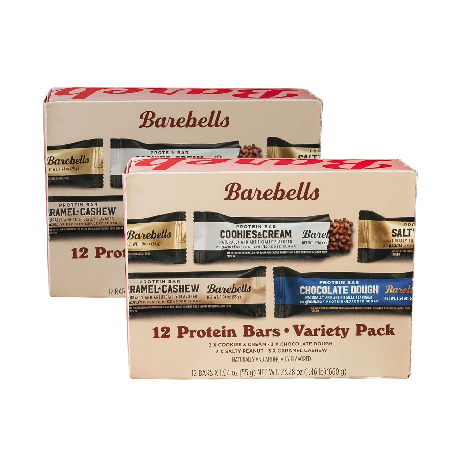 Barebells Classics Protein Bars Variety Pack, 24 Bars, 20g Protein