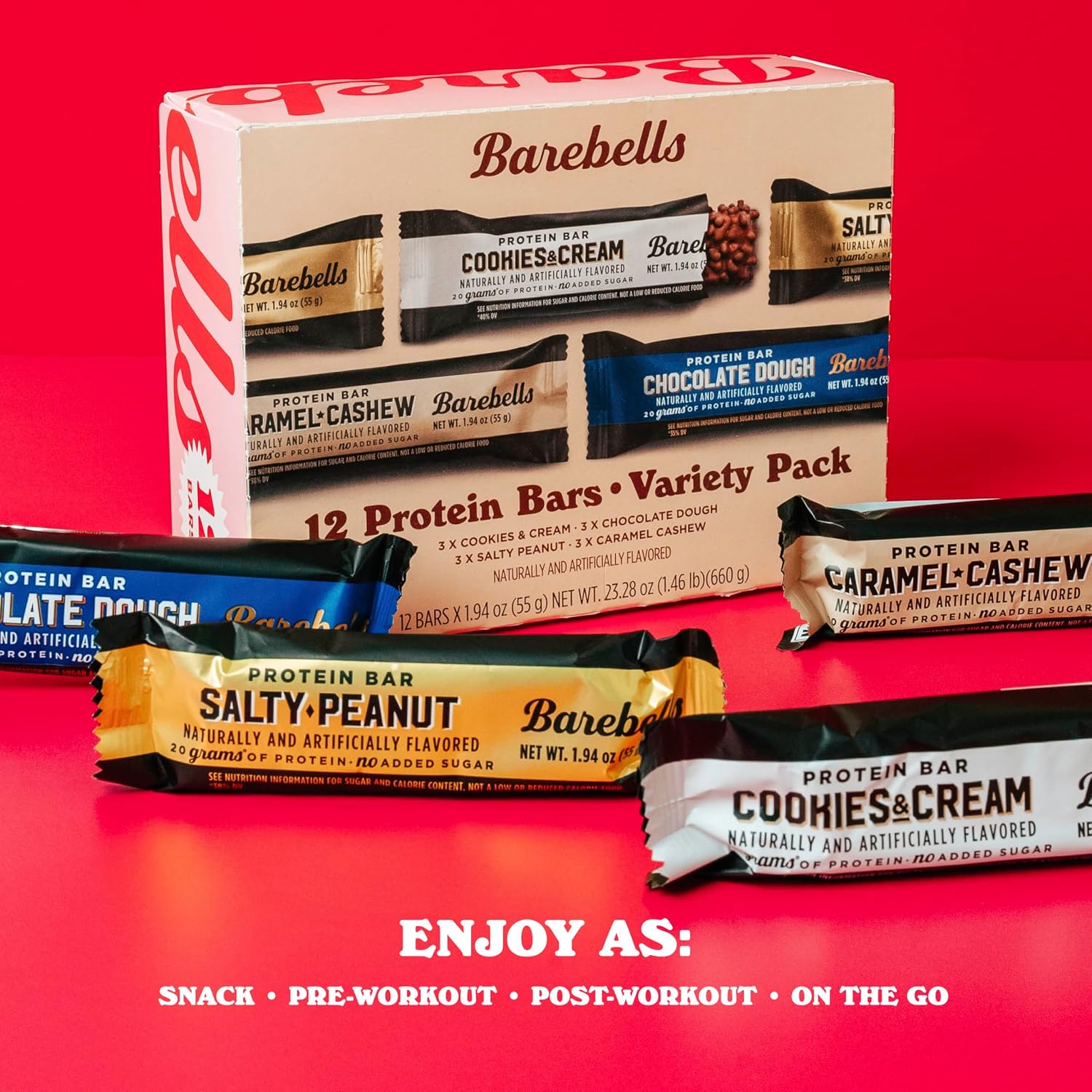 Barebells Classics Protein Bars Variety Pack, 24 Bars, 20g Protein