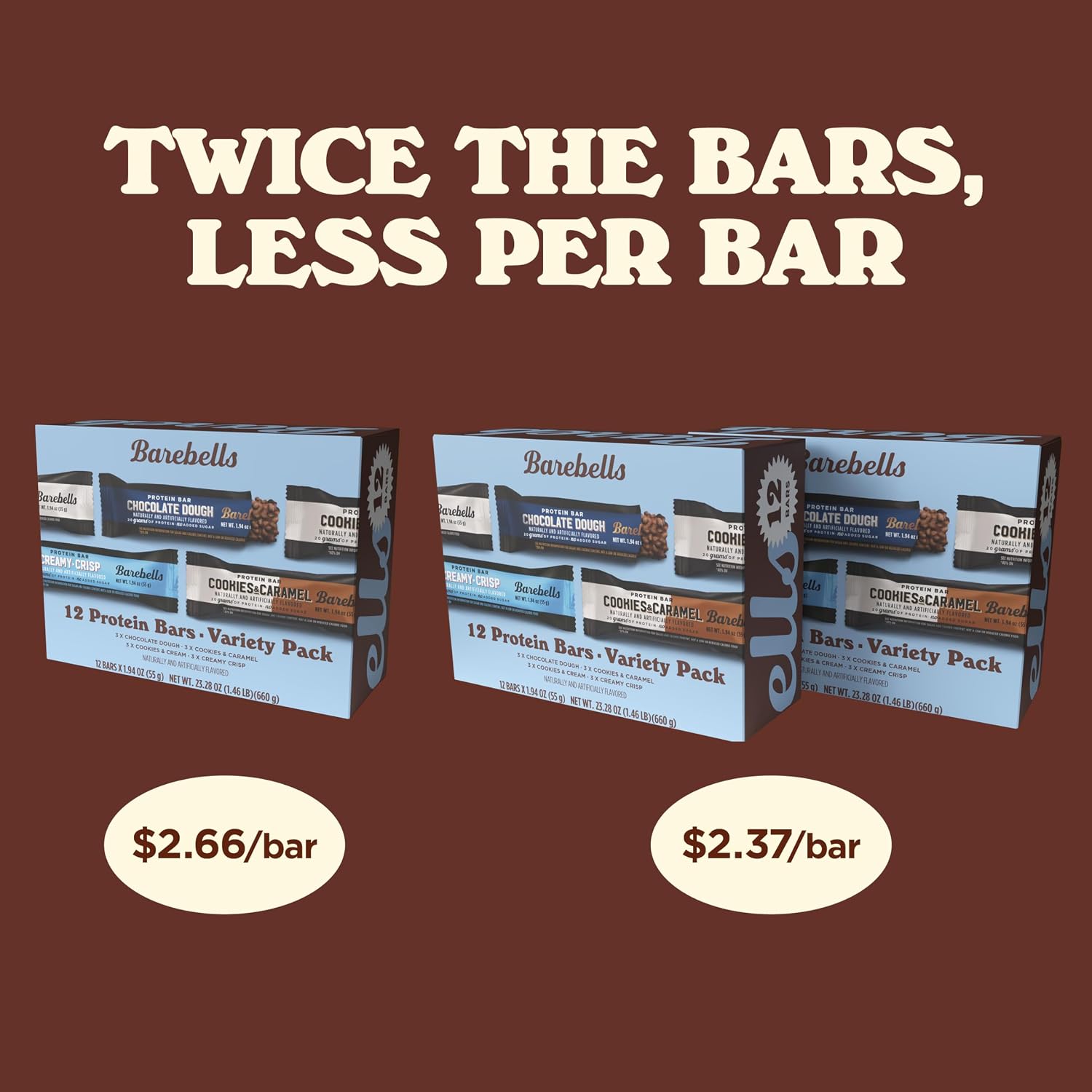 Barebells Protein Bars Favorites Variety Pack – 24 Bars 20g of Protein
