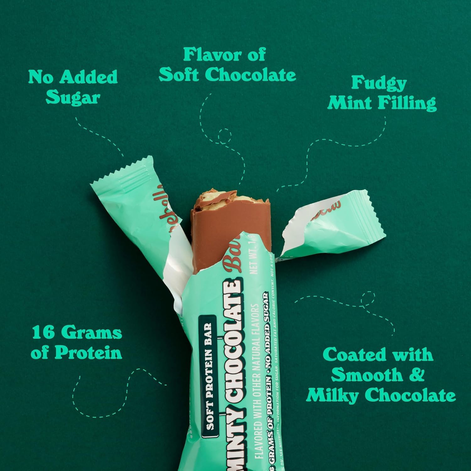 Barebells Soft Protein Bars Minty Chocolate, 24-Pack