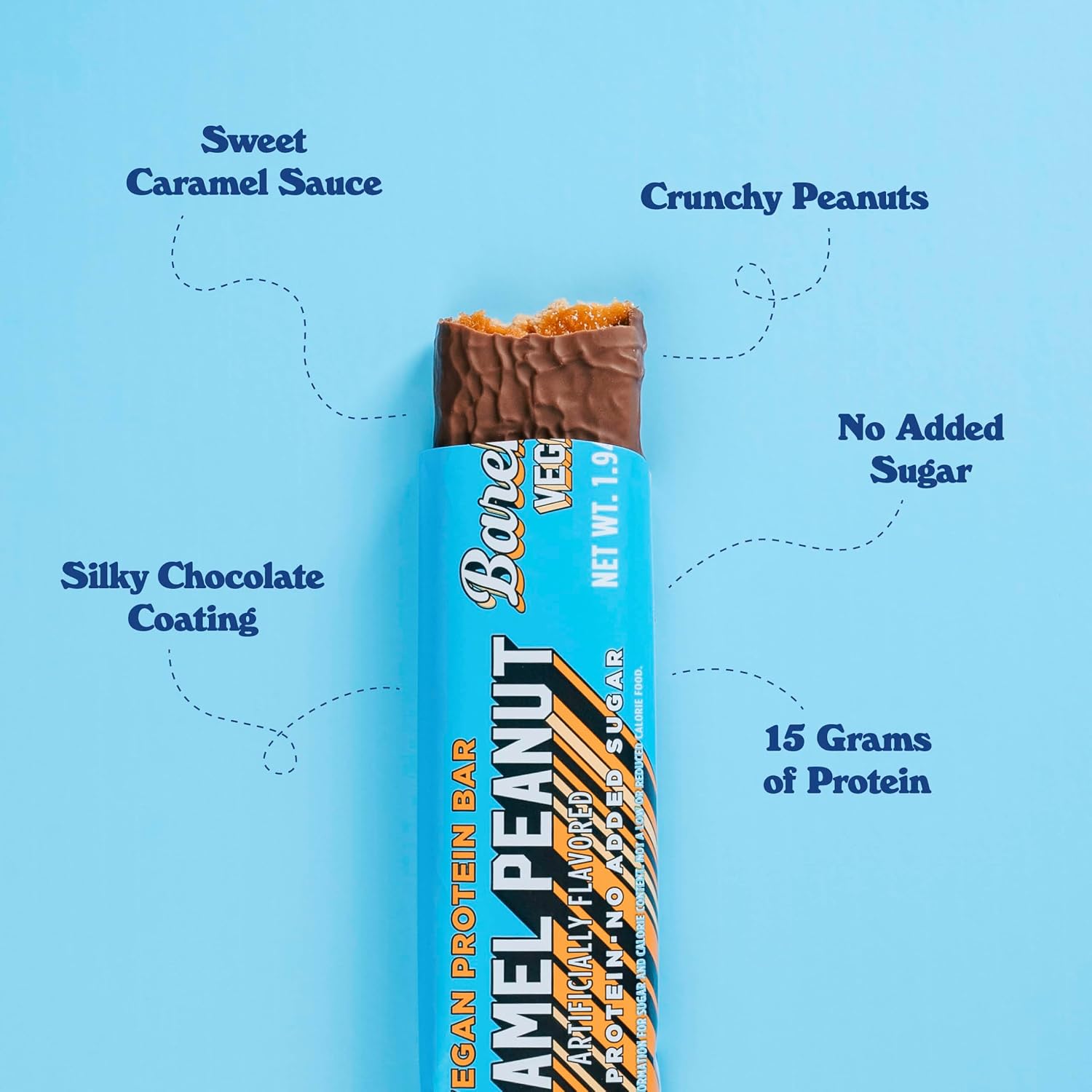 Barebells Vegan Protein Bars Peanut Caramel, 24-Pack