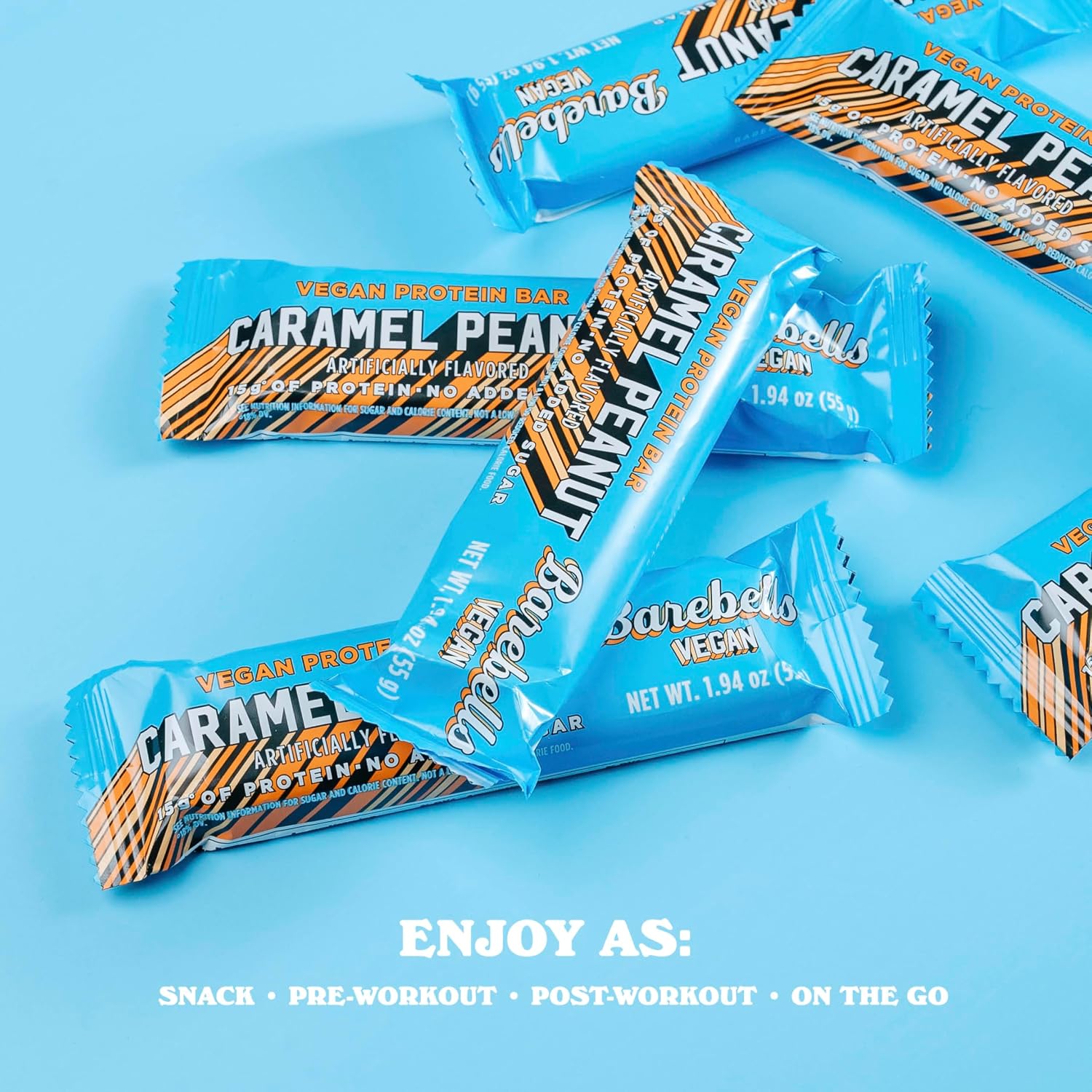Barebells Vegan Protein Bars Peanut Caramel, 24-Pack