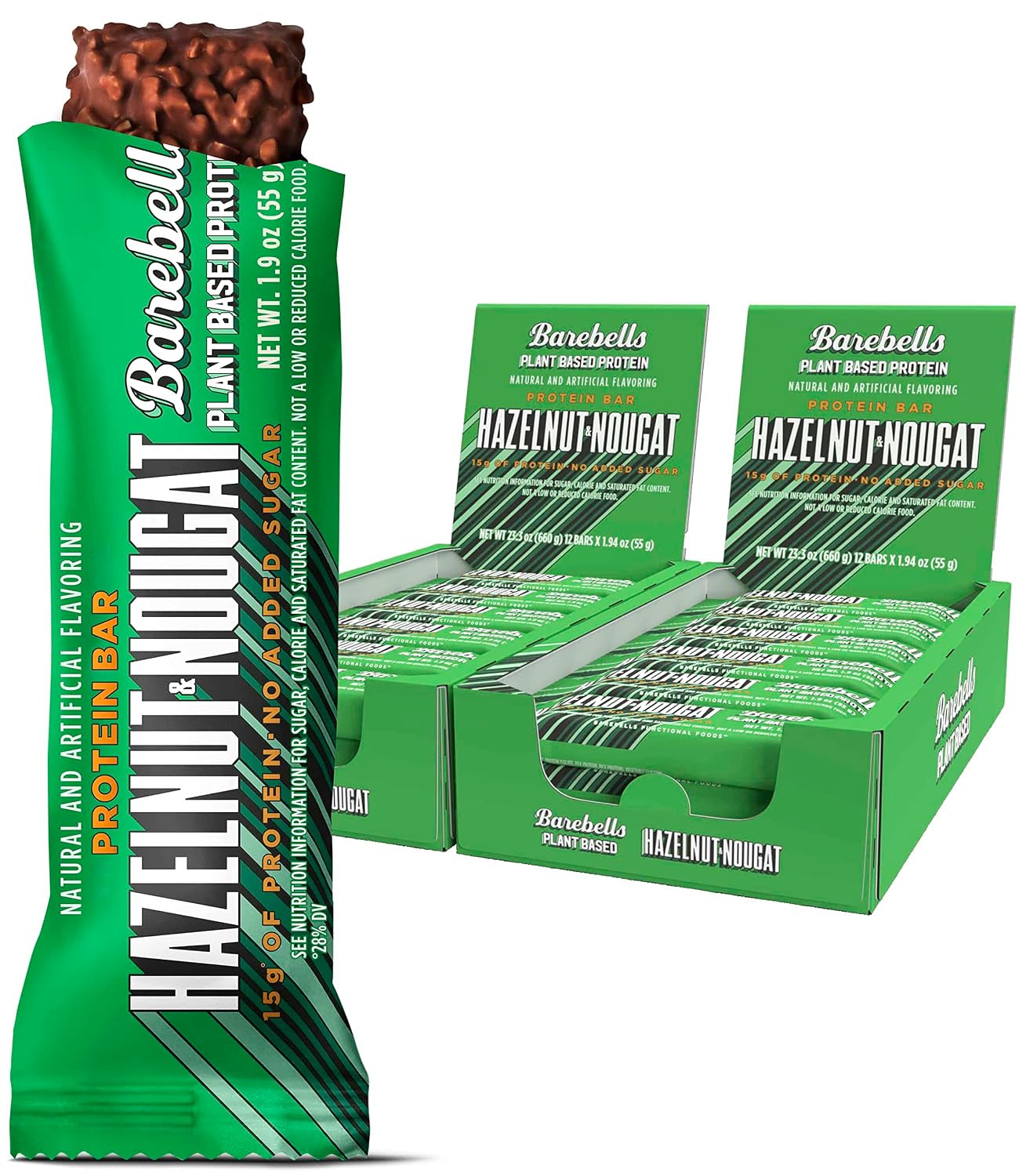 Barebells Vegan Protein Bars Hazelnut & Nougat, 24-Pack