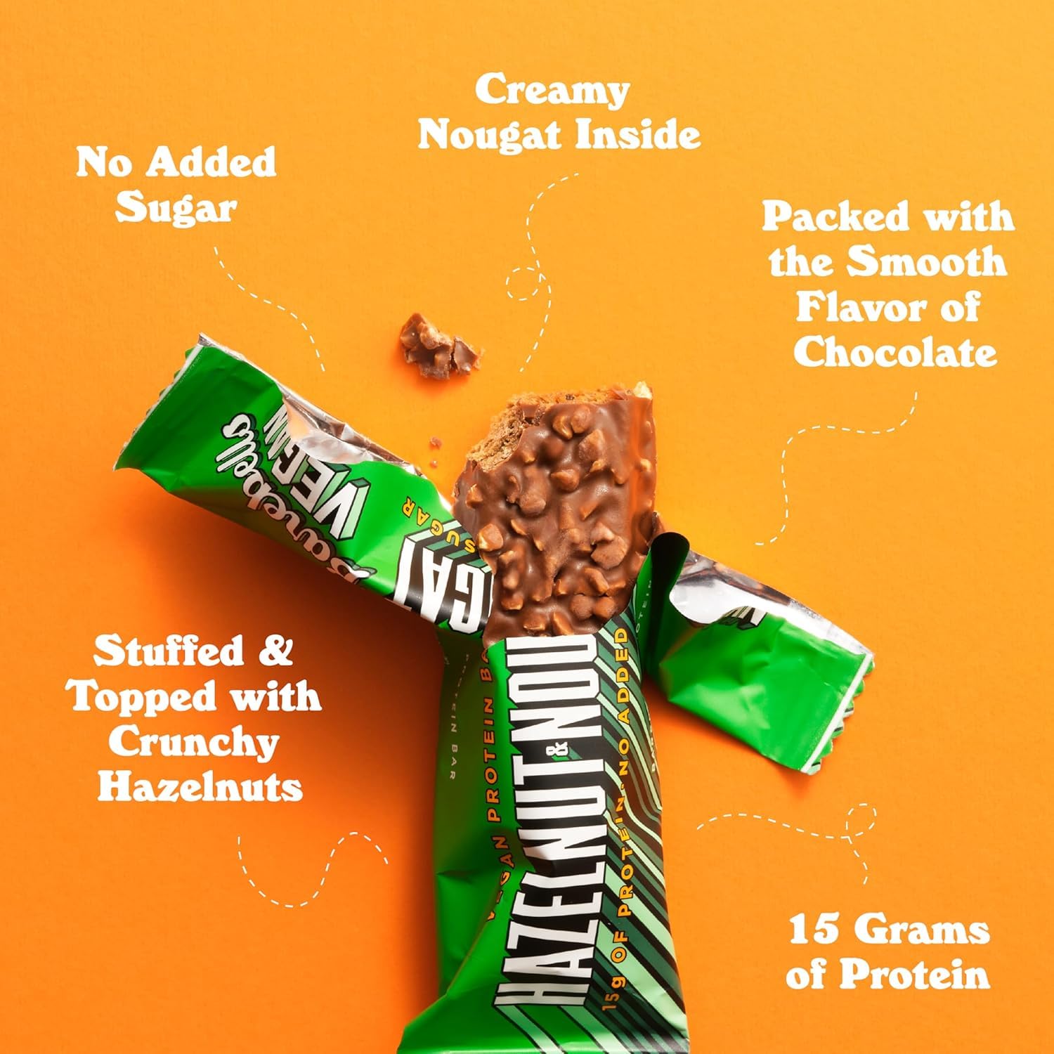 Barebells Vegan Protein Bars Hazelnut & Nougat, 24-Pack