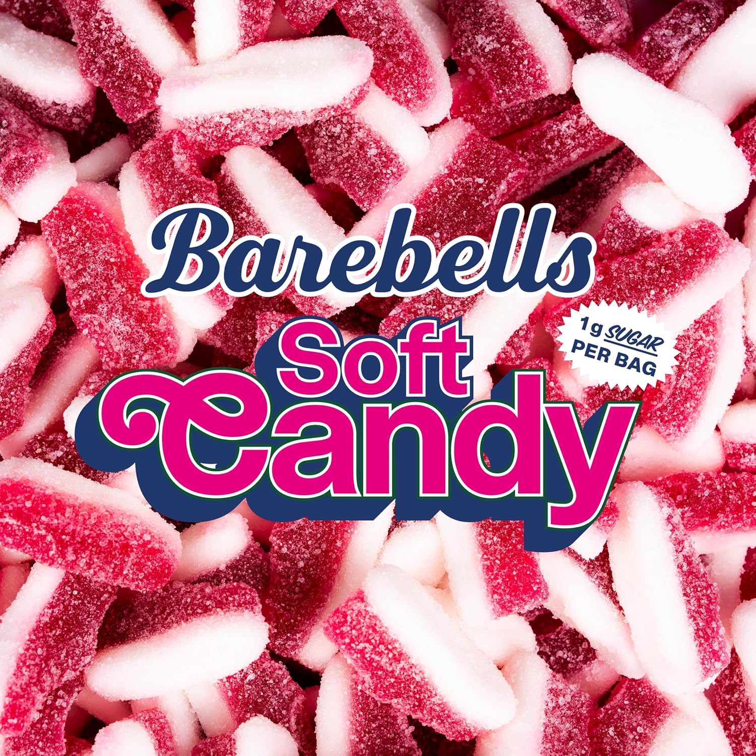 Barebells Cherry Kicks Gummy Candy, 1g Sugar, 55g Bags, 9 Pack