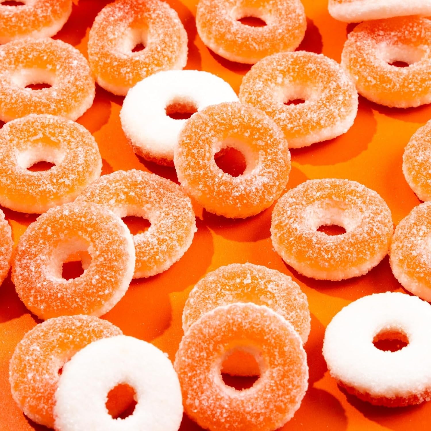Barebells Peach Rings Gummy Candy, 1g Sugar, 55g Bags, 14 Pack