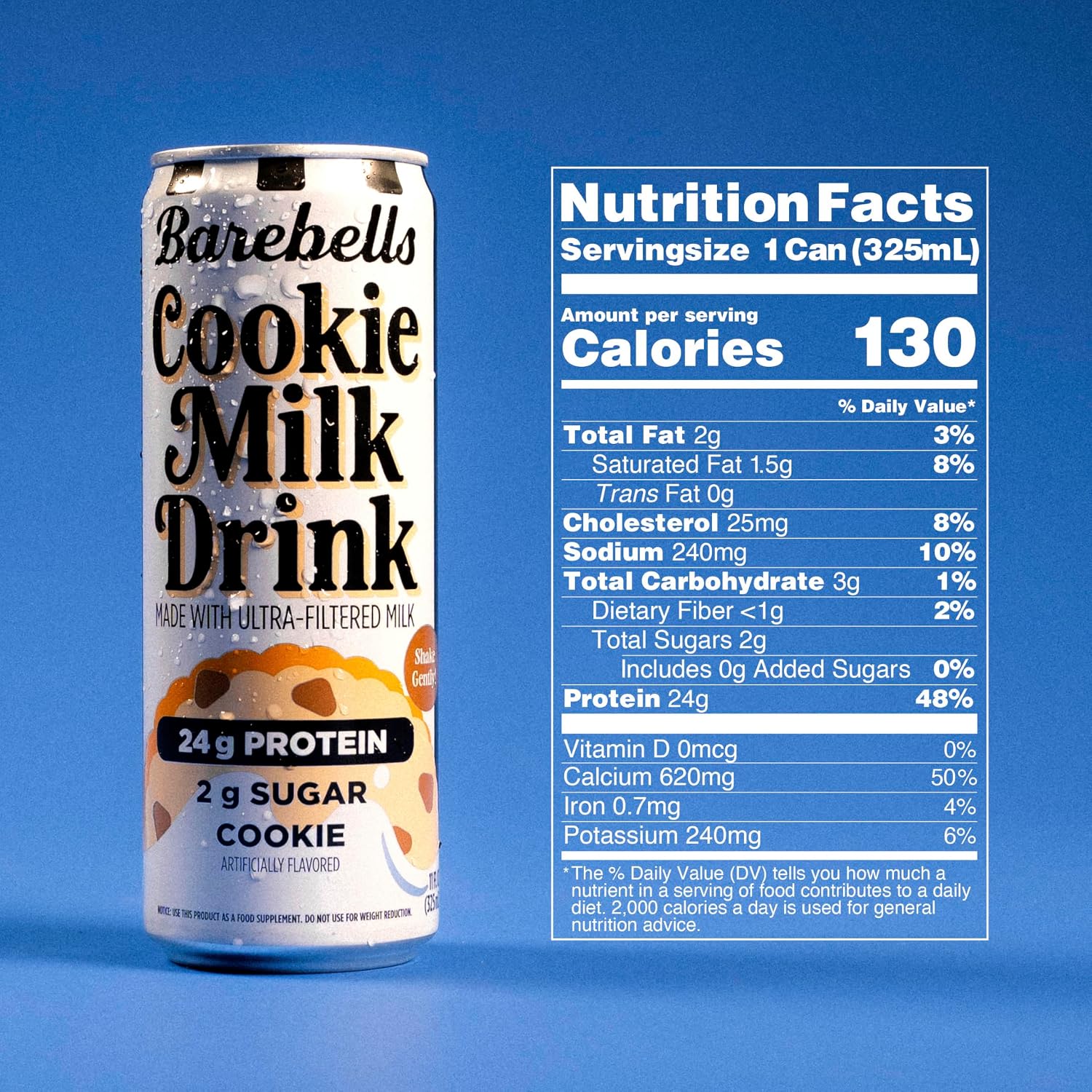 Barebells Protein Milk Drink, Cookie, 24g Protein, 11 fl oz, 12 Pack