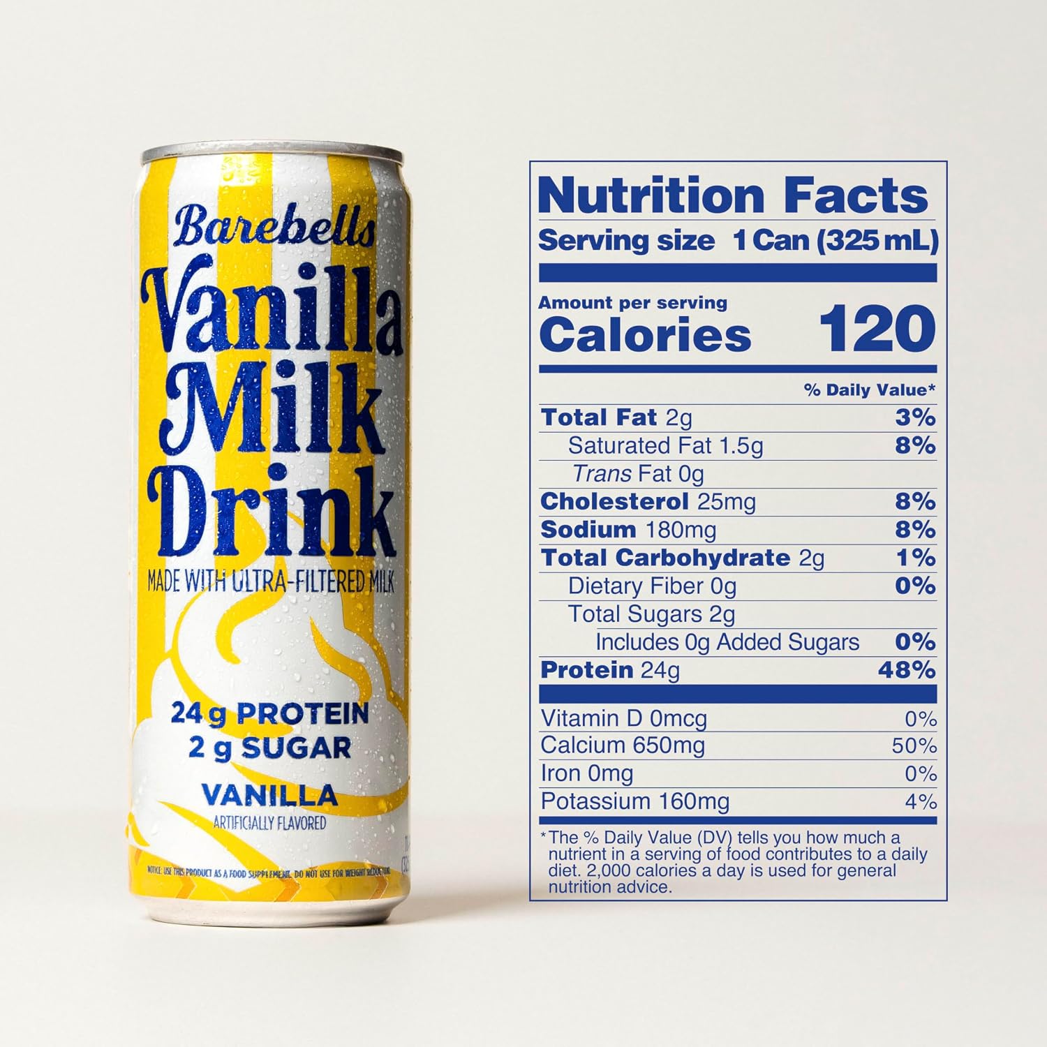 Barebells Protein Milk Drink, Vanilla, 24g Protein, 11 fl oz, 12 Pack