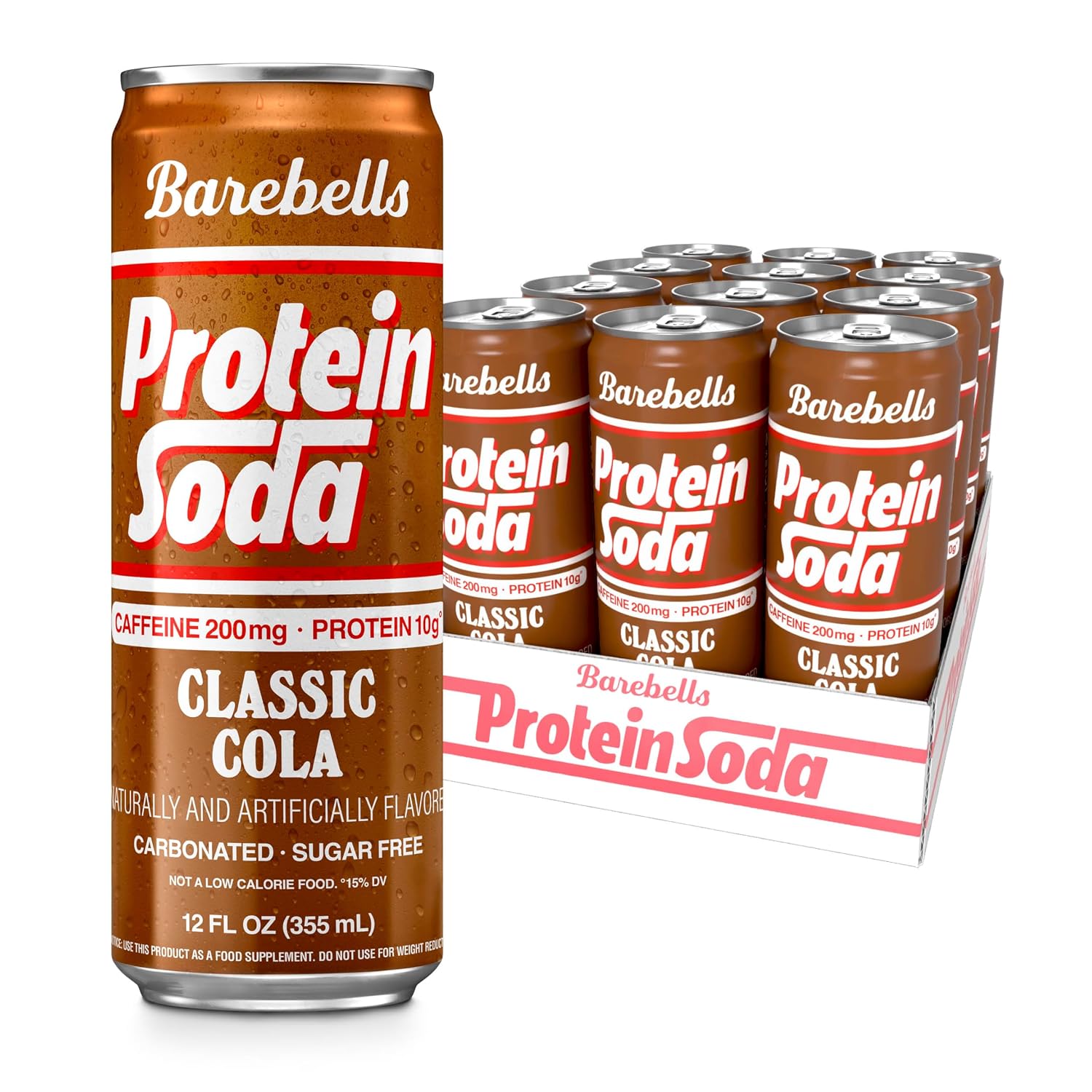 Barebells Protein Soda Classic Cola, 12 fl oz, 12-Pack