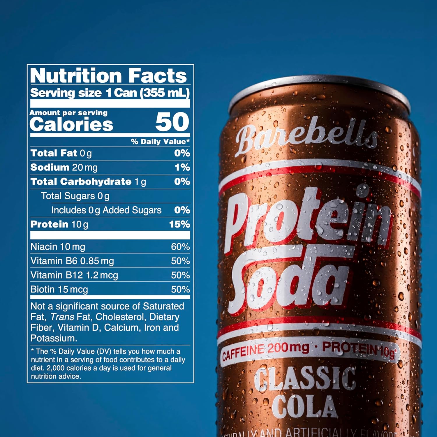 Barebells Protein Soda Classic Cola, 12 fl oz, 12-Pack