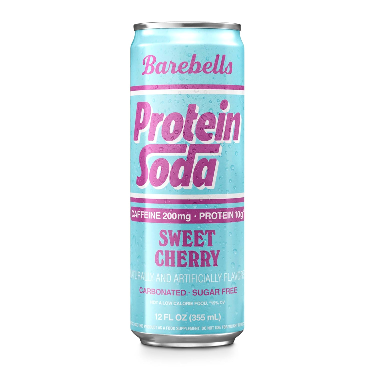 Barebells Protein Soda Sweet Cherry, 12 fl oz, 12-Pack