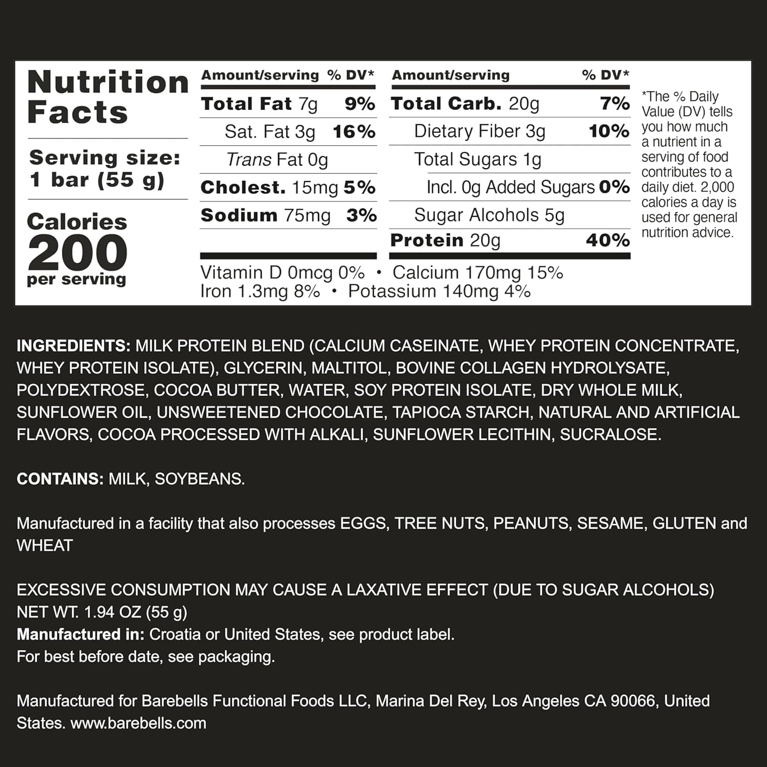 Barebells Bars Cookies & Cream 55g 2-Pack