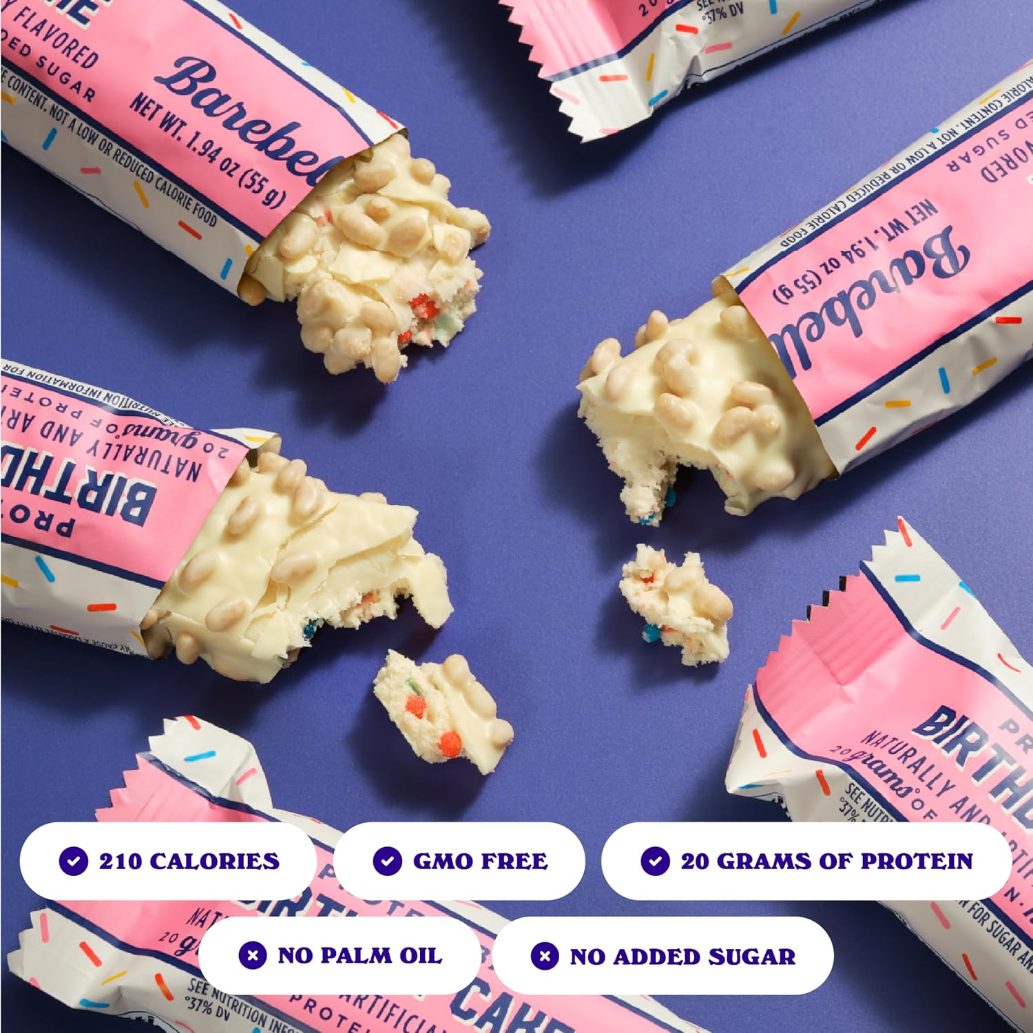 Barebells Protein Bar Birthday Cake 20g Protein 12 Bars