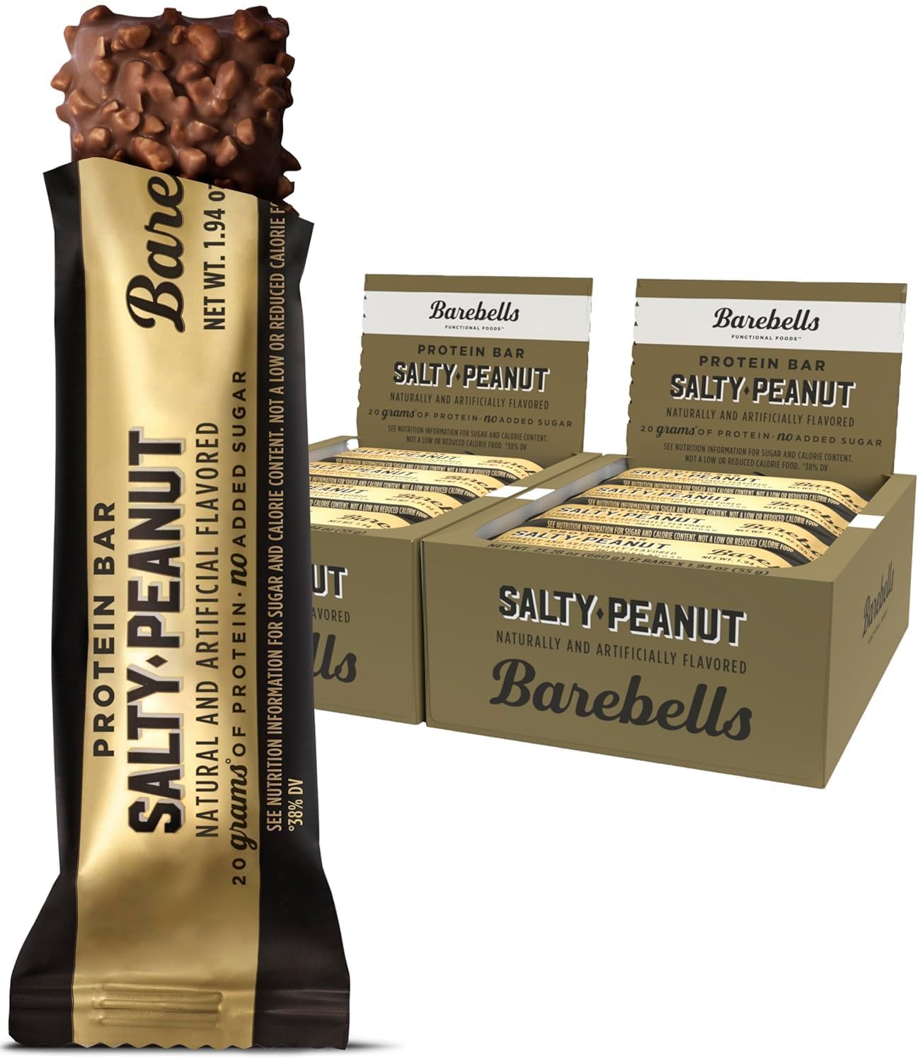 Barebells Protein Bars Salty Peanut, 55g, 24-Pack