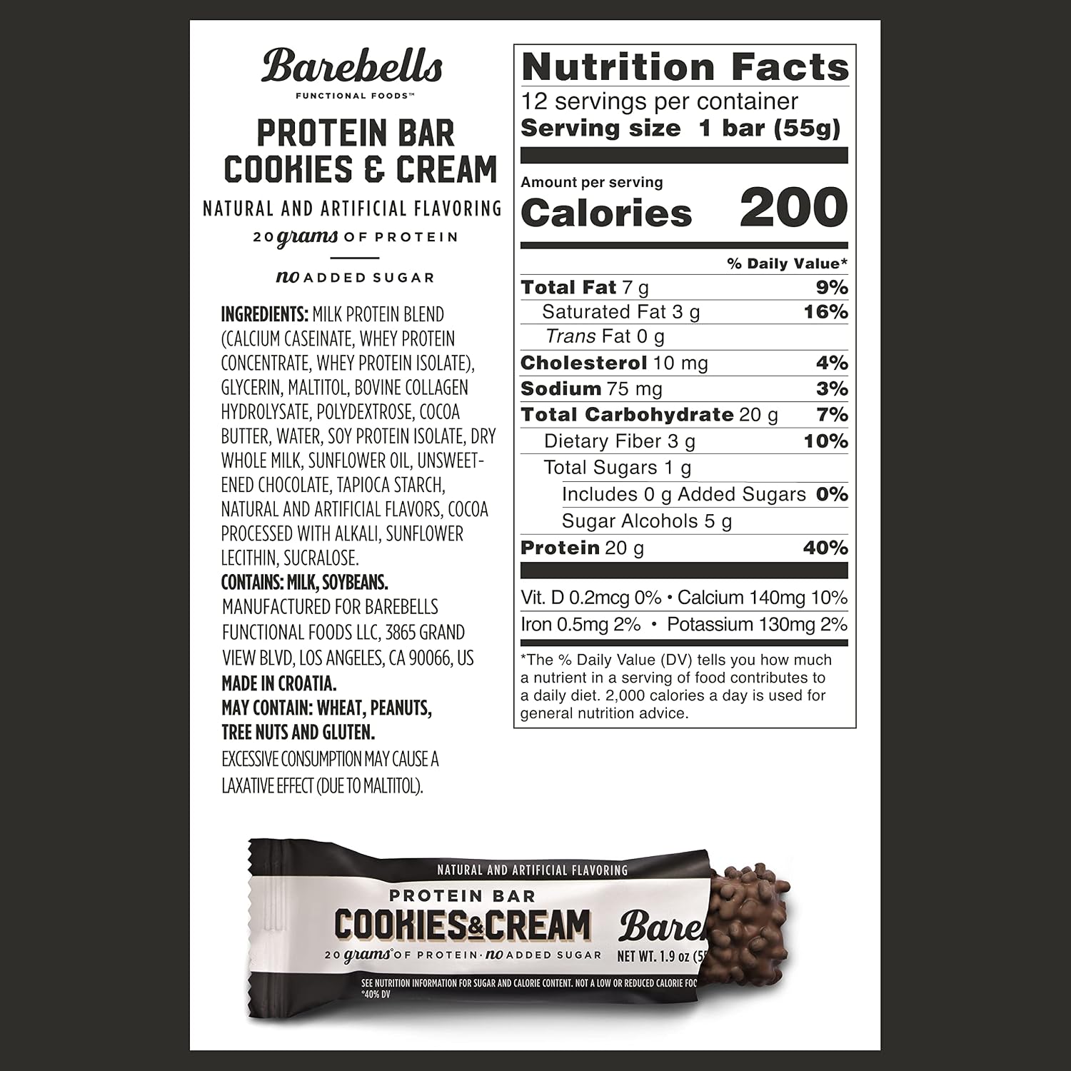 Barebells Protein Bar Variety Pack, Caramel Cashew & Cookies & Cream