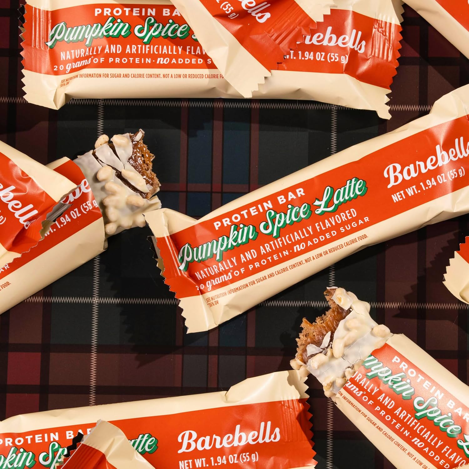 Barebells Pumpkin Spice Latte Protein Bars, 20g Protein, 55g Bars, 12-Pack