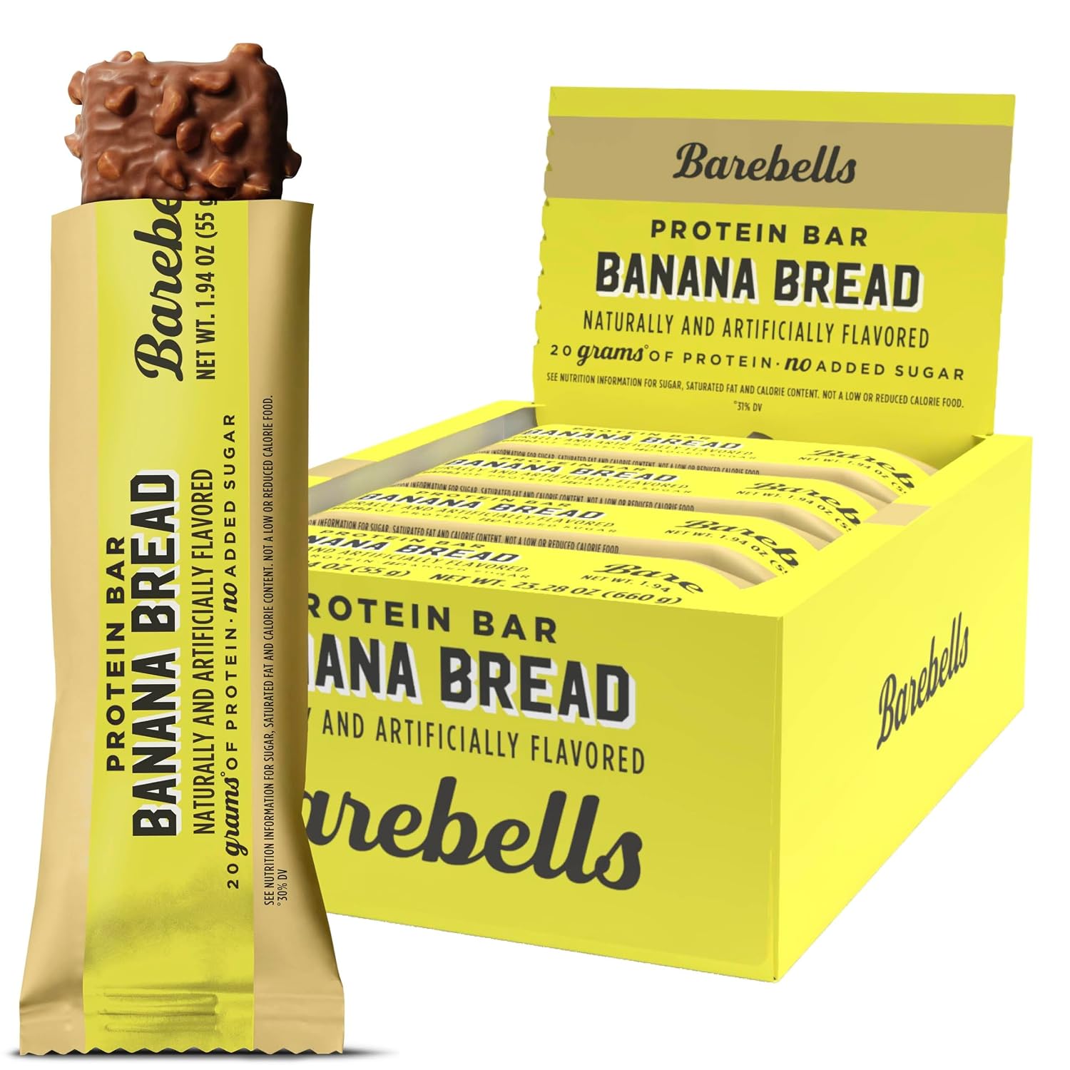 Barebells Banana Bread Protein Bars, 20g Protein, 12 Pack